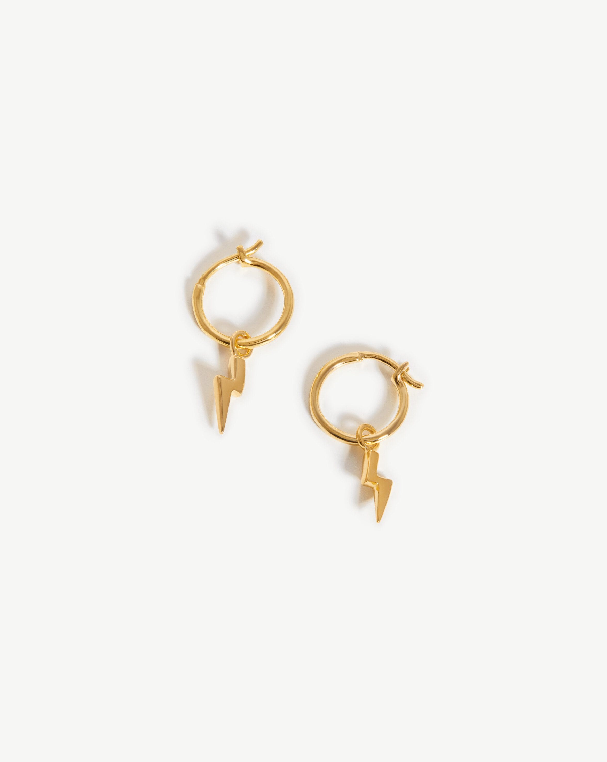 Lightning Charm Hoop Earrings Earrings Missoma 