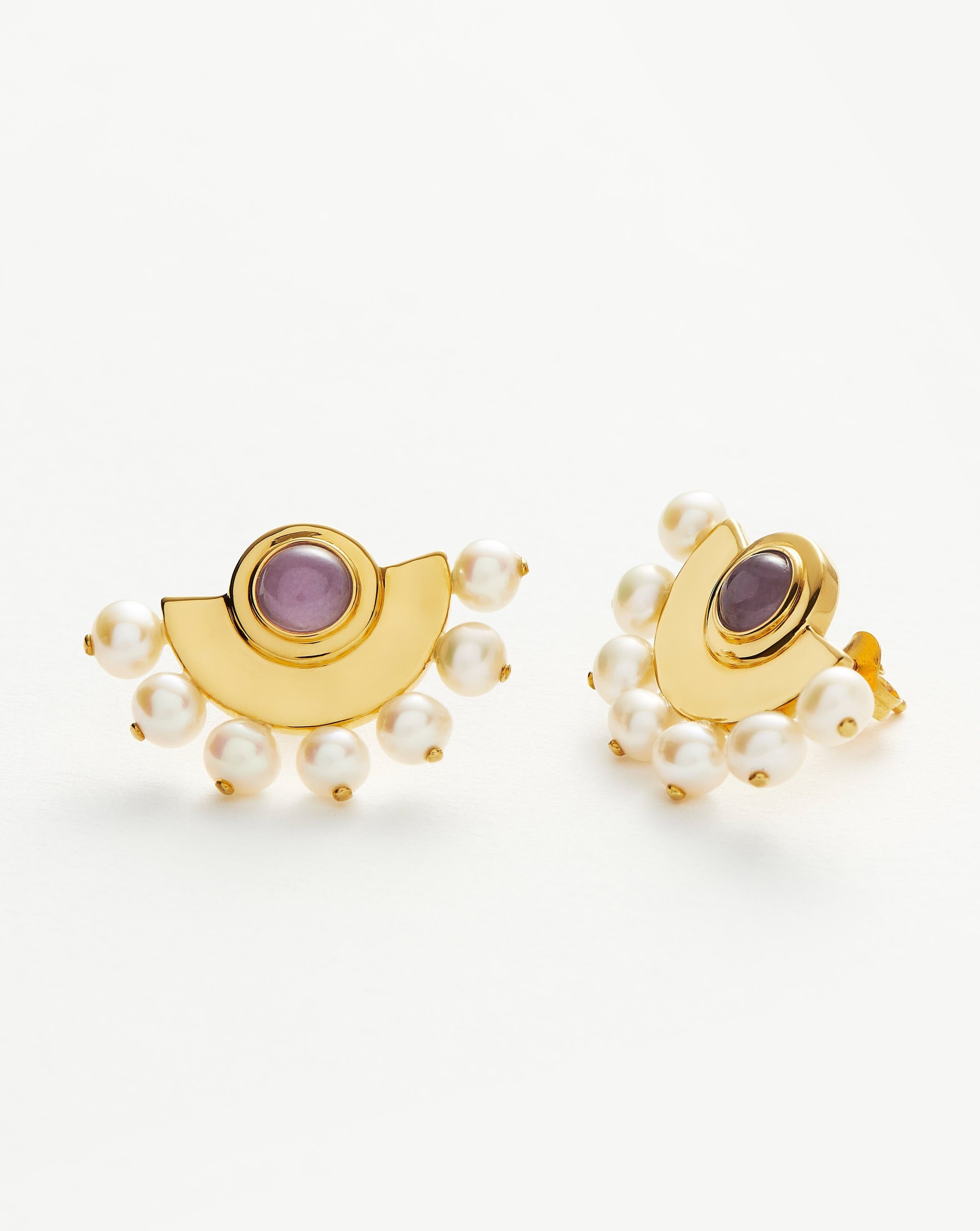 Limited Edition Zenyu Fan Pearl Stud Earrings Earrings Missoma 