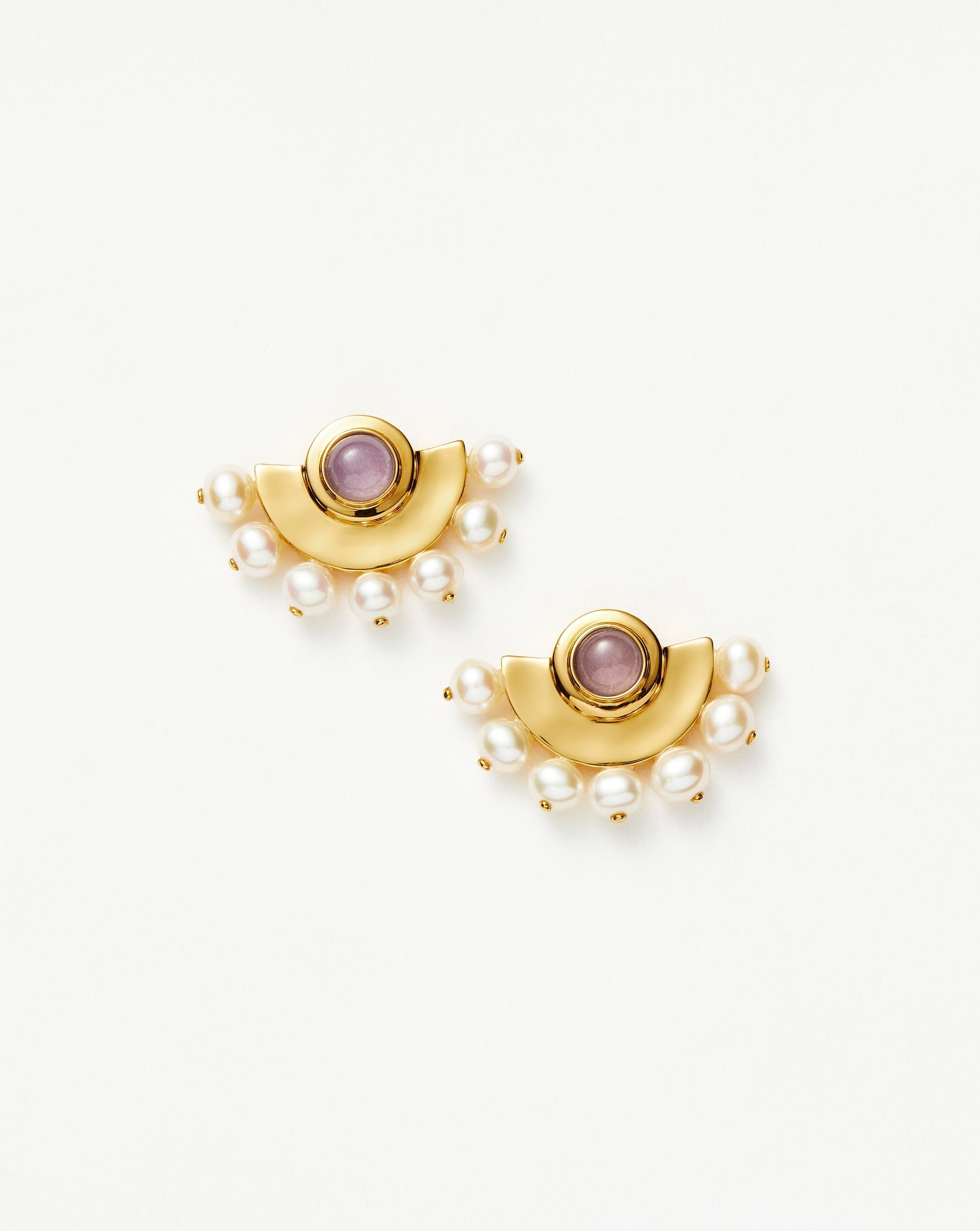 Limited Edition Zenyu Fan Pearl Stud Earrings Earrings Missoma 