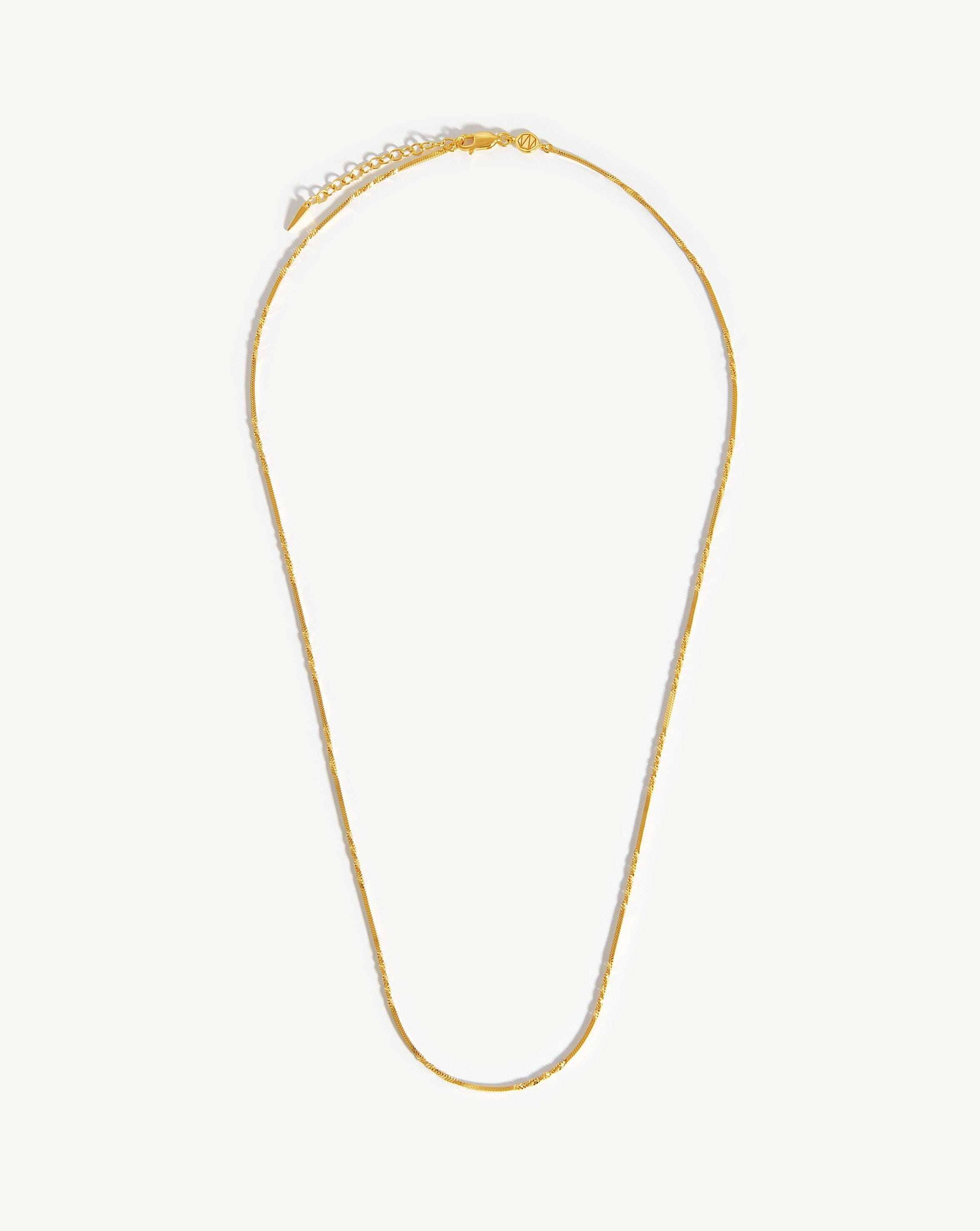 Long Isa Twisted Chain Necklace | 18ct Gold Plated Vermeil Necklaces Missoma 18ct Gold Plated Vermeil 