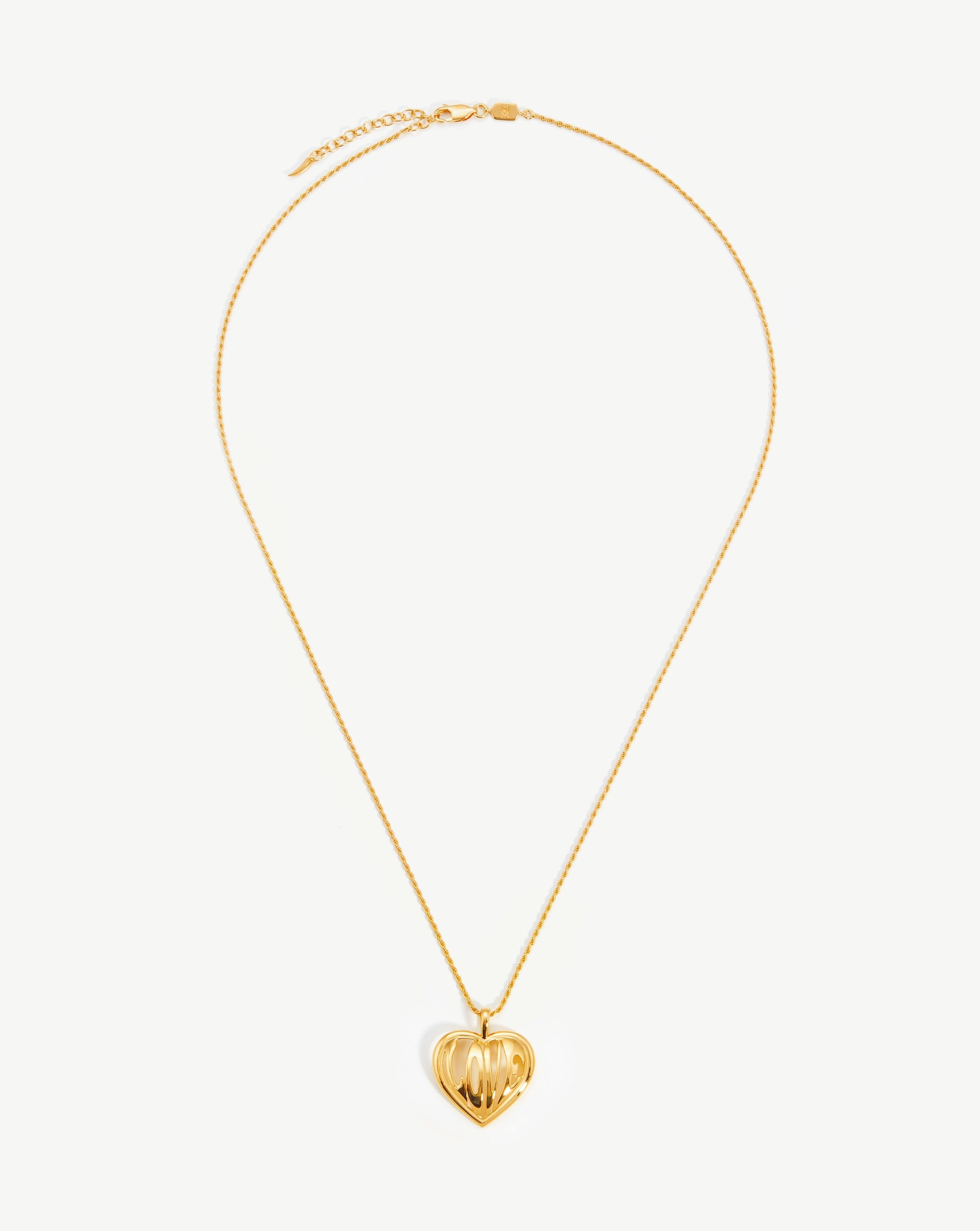 Love Heart Pendant Chain Necklace | 18ct Gold Plated Vermeil Necklaces Missoma 