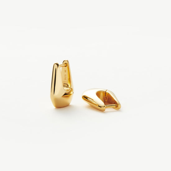 Lucy Williams Arco Small Hoop Earrings | 18ct Gold Plated Vermeil Earrings Missoma 