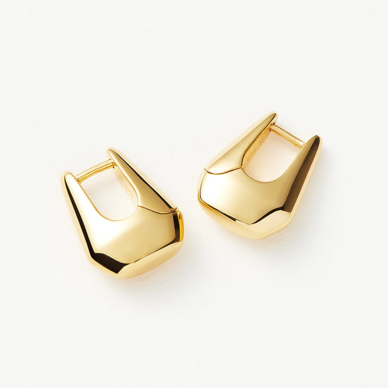 Lucy Williams Arco Small Hoop Earrings | 18ct Gold Plated Vermeil Earrings Missoma 