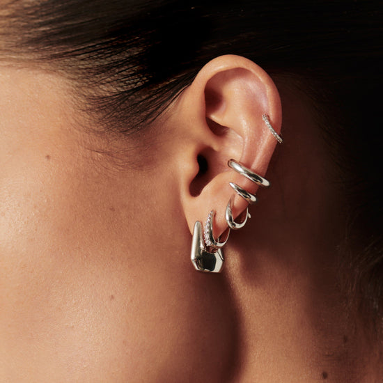 Lucy Williams Arco Small Hoop Earrings | Sterling Silver Earrings Missoma 