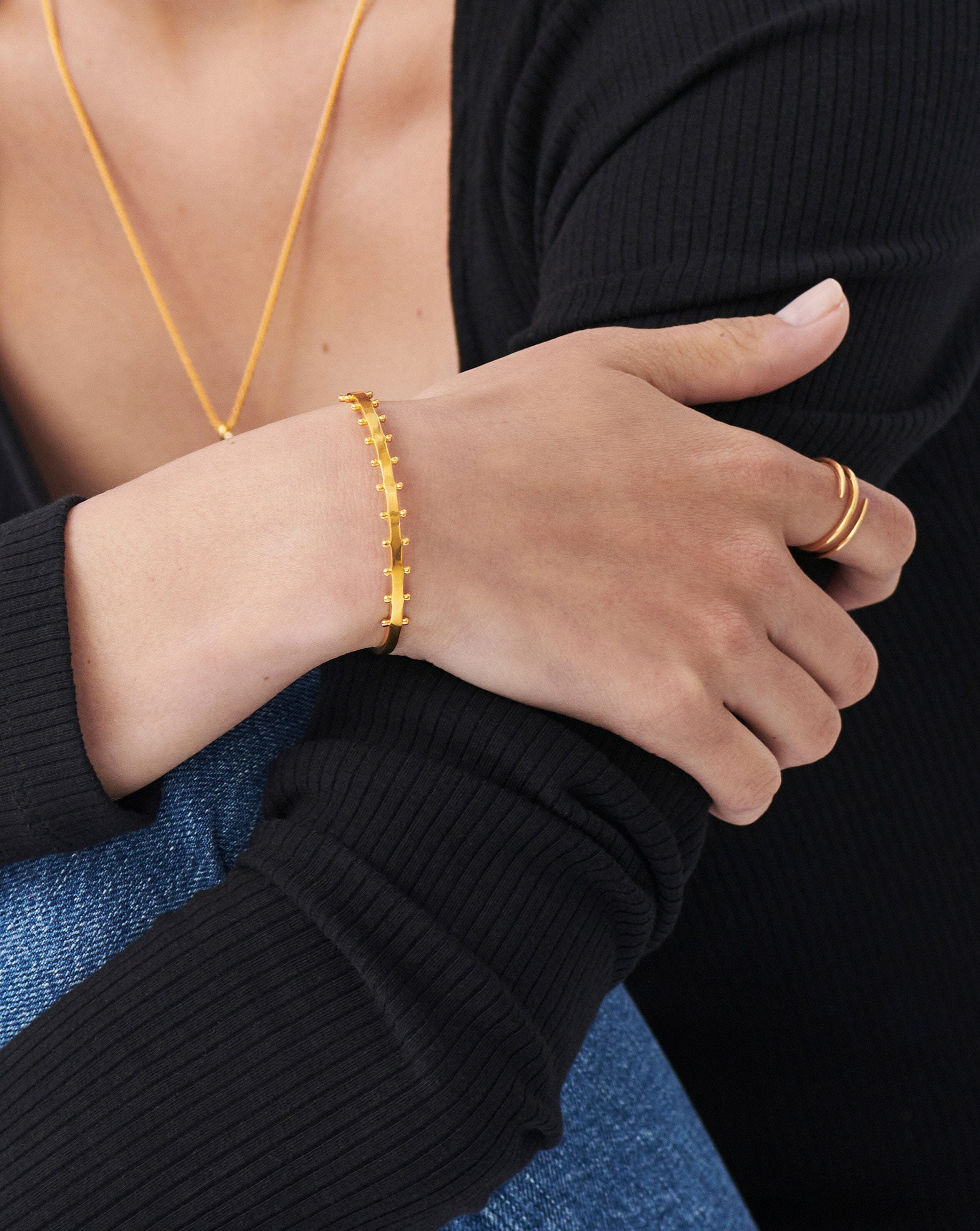 Lucy Williams Armour Cuff | 18ct Gold Plated Bracelets Missoma 