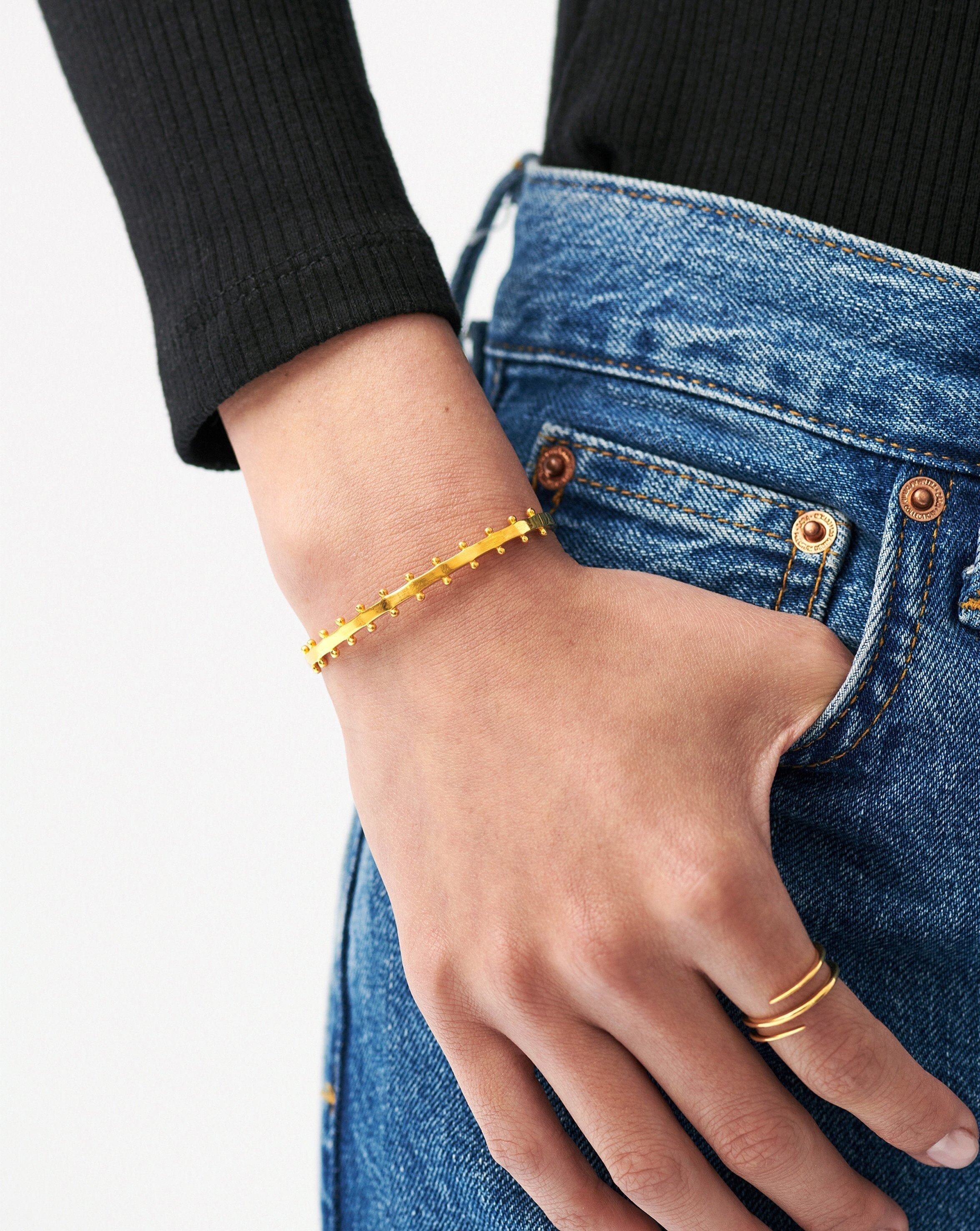 Lucy Williams Armour Cuff | 18ct Gold Plated Bracelets Missoma 