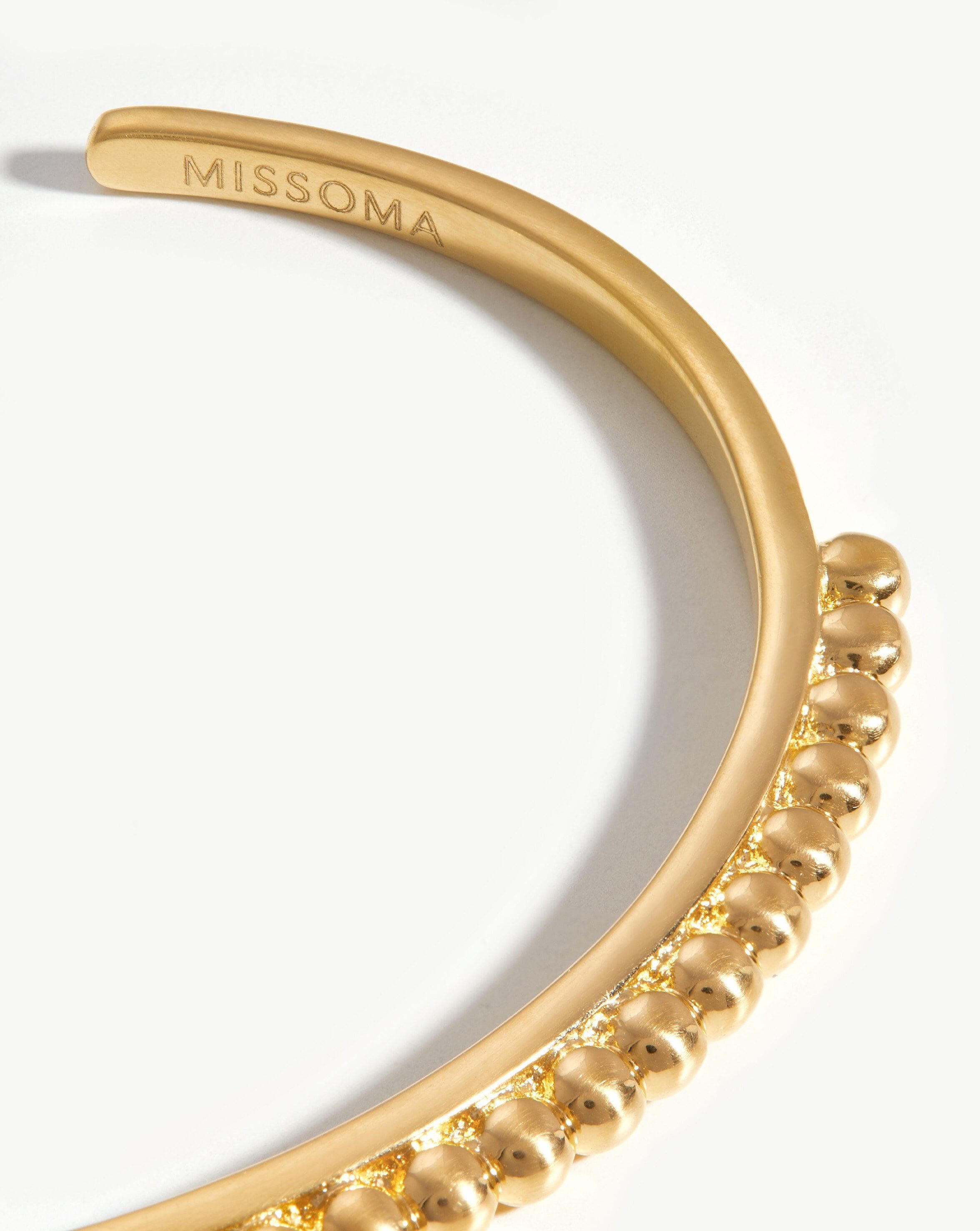 Lucy Williams Beaded Cuff | 18ct Gold Plated Bracelets Missoma 