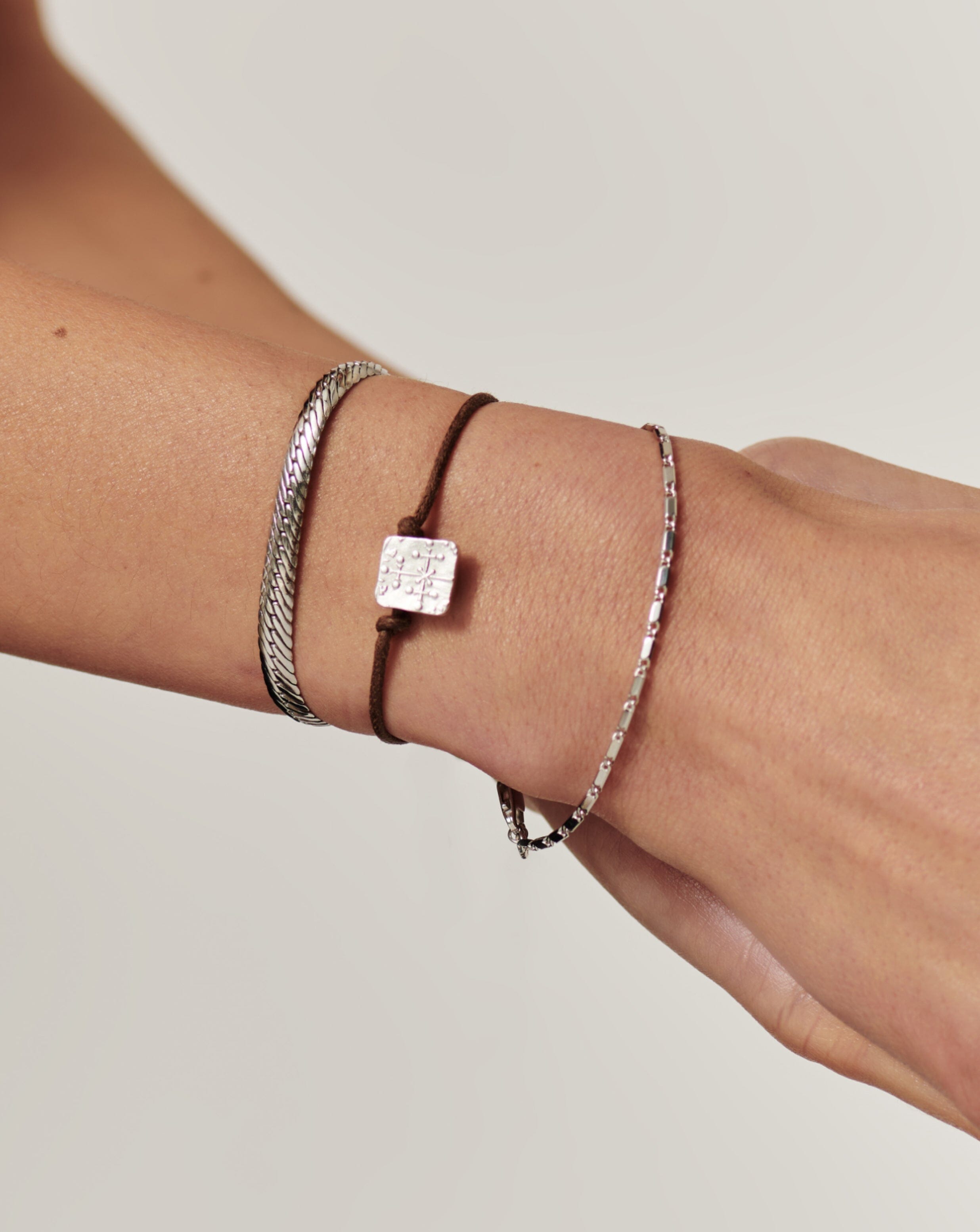 Lucy Williams Byzantine Coin Cord Bracelet | Sterling Silver Bracelets Missoma 