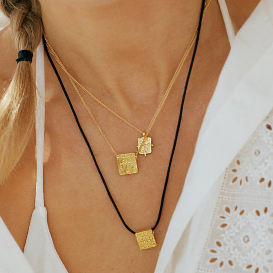 Lucy Williams Byzantine Coin Cord Necklace | 18ct Gold Plated Vermeil Necklaces Missoma 