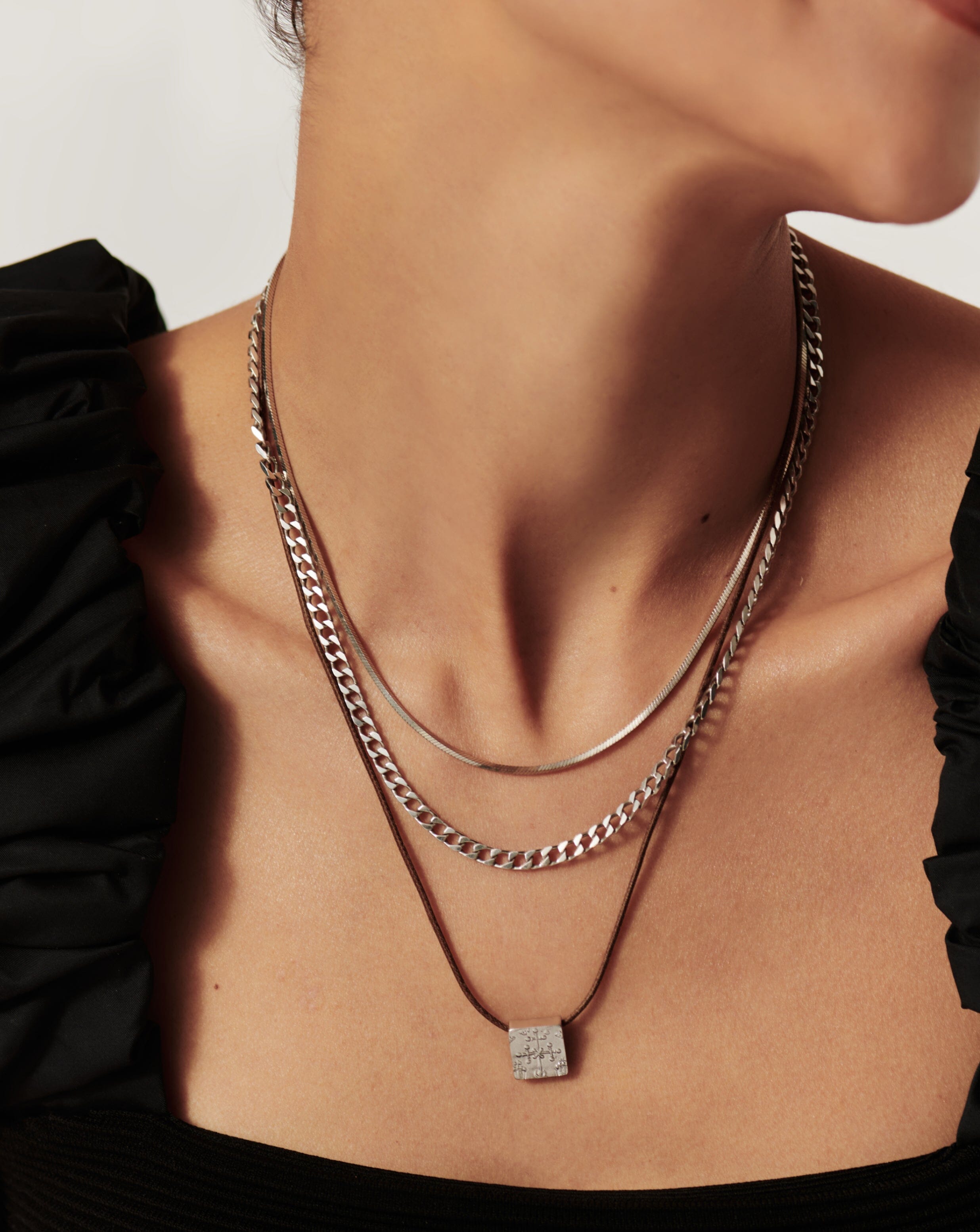 Lucy Williams Byzantine Coin Cord Necklace | Sterling Silver Necklaces Missoma 