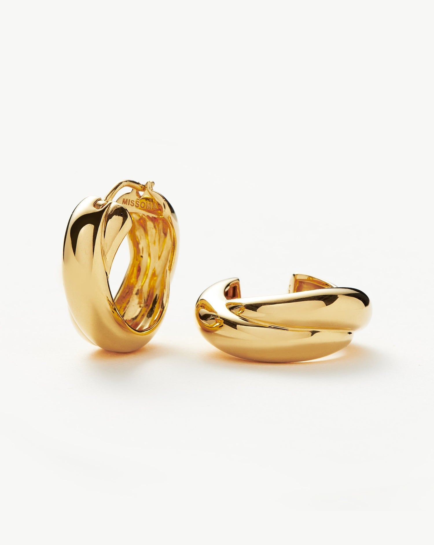 Lucy Williams Chunky Entwine Hoop Earrings | 18ct Gold Plated Earrings Missoma 