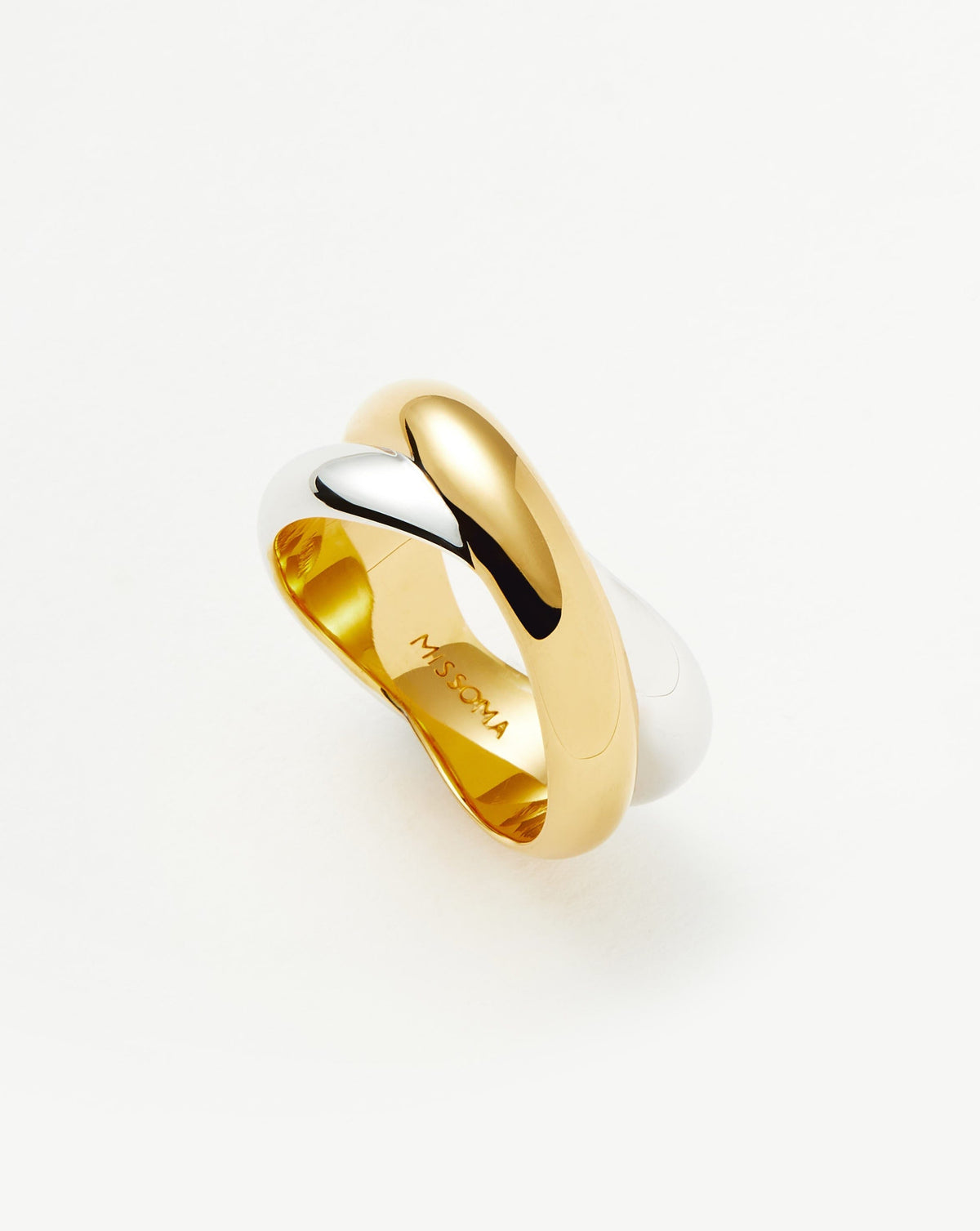 Missoma Lucy Williams Chunky Entwine Ring Mixed Metal