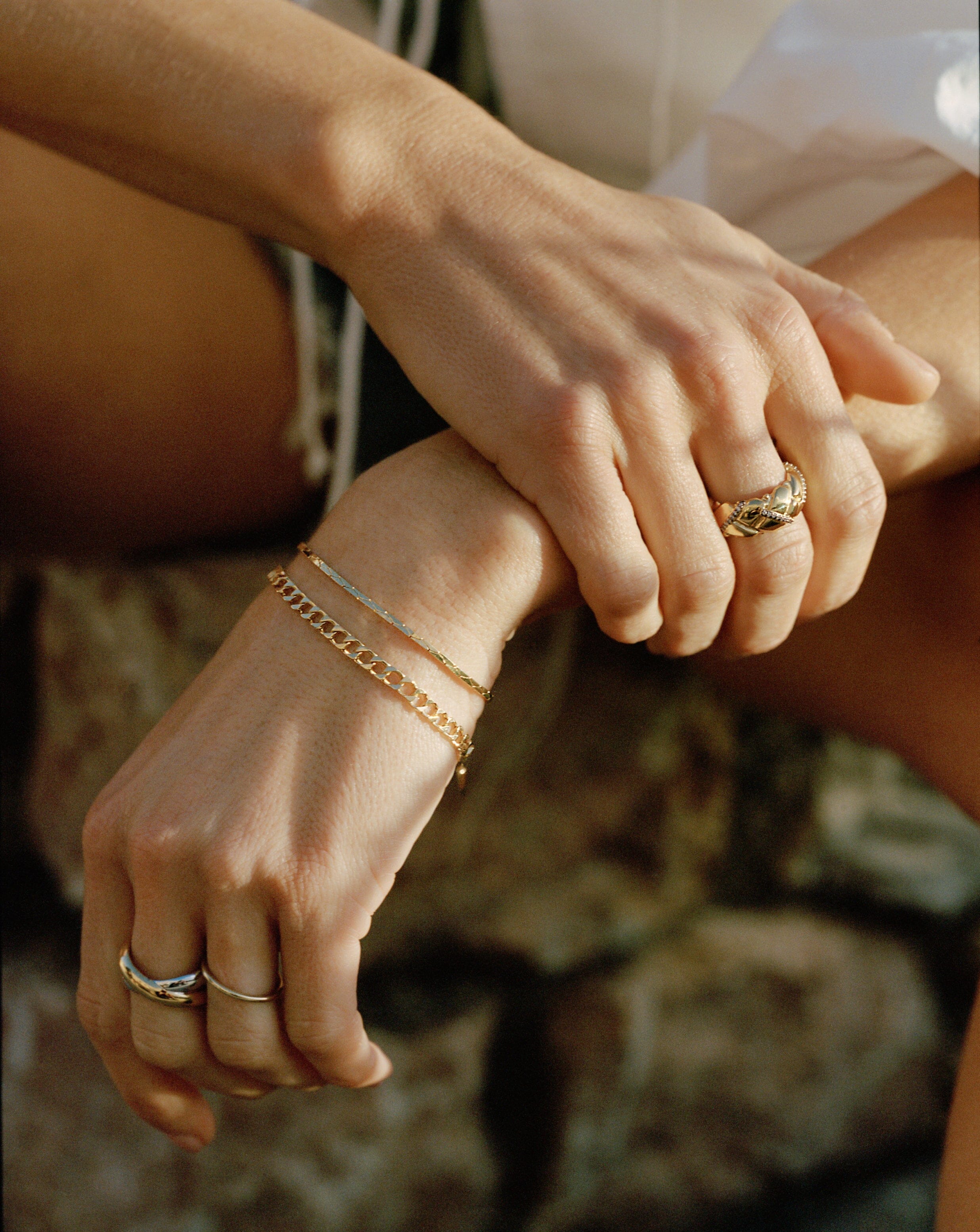 Lucy Williams Chunky Pavé Waffle Ring | 18ct Gold Plated/Cubic Zirconia Rings Missoma 