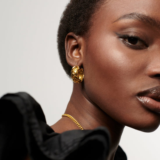 Lucy Williams Chunky Waffle Hoop Earrings Earrings Missoma 