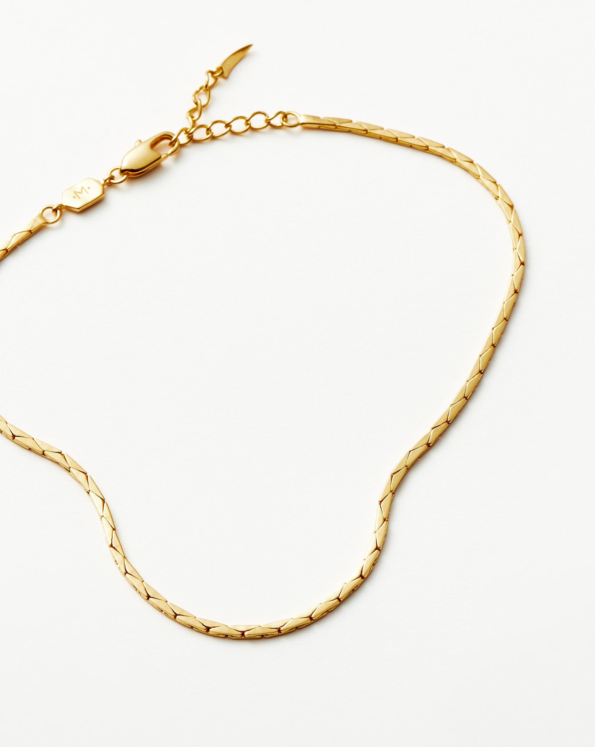 Lucy Williams Cobra Snake Chain Anklet |18ct Gold Plated Anklets Missoma 