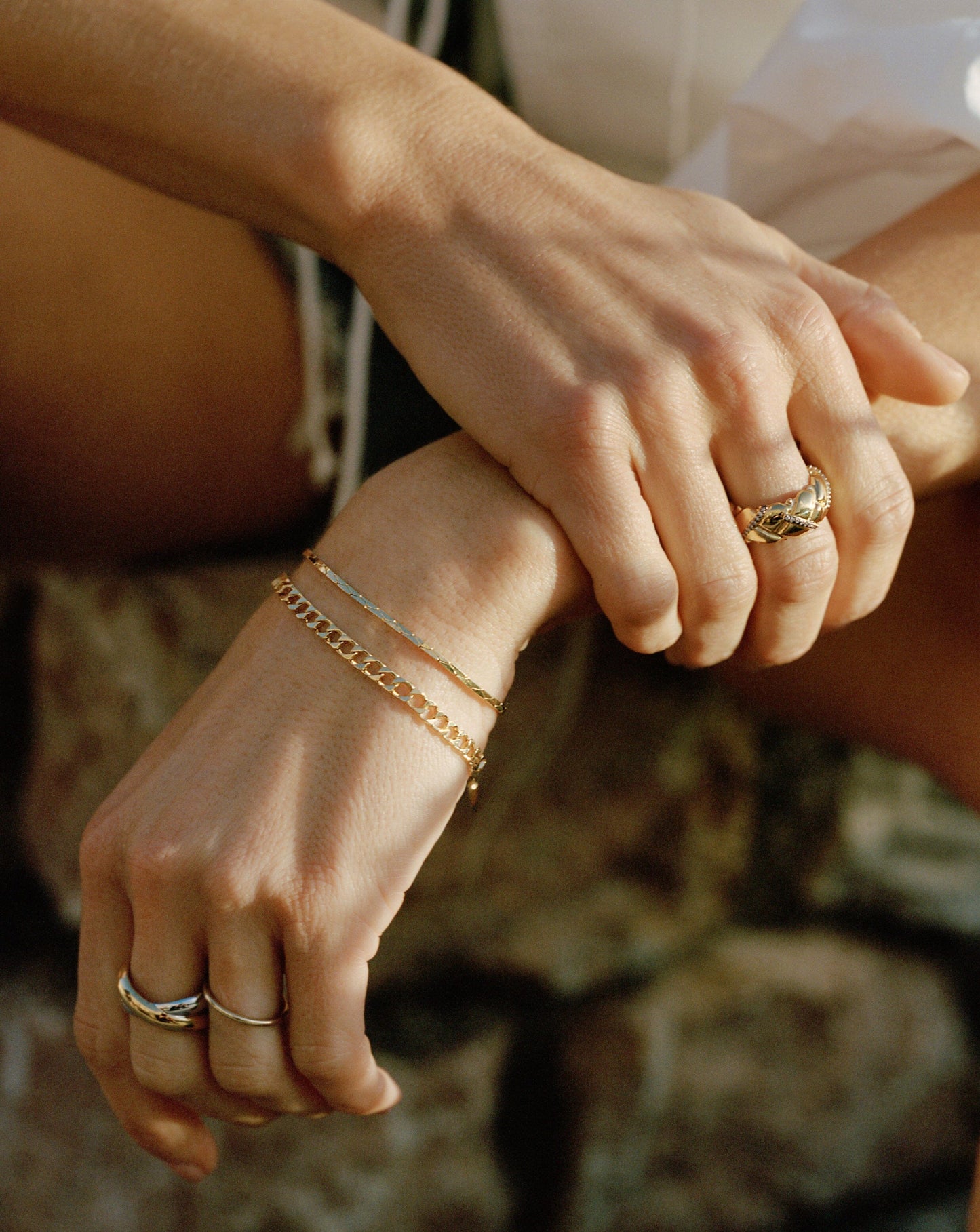 Lucy Williams Cobra Snake Chain Bracelet | 18ct Gold Plated Bracelets Missoma 