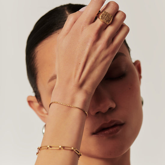 Lucy Williams Cobra Snake Chain Bracelet | 18ct Gold Plated Bracelets Missoma 
