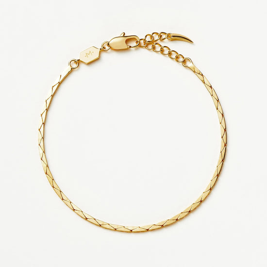 Lucy Williams Cobra Snake Chain Bracelet | 18ct Gold Plated Bracelets Missoma 