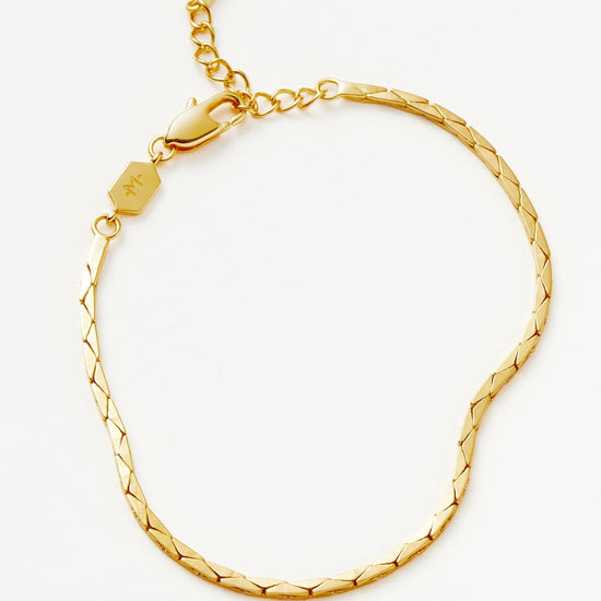 Lucy Williams Cobra Snake Chain Bracelet | 18ct Gold Plated Bracelets Missoma 