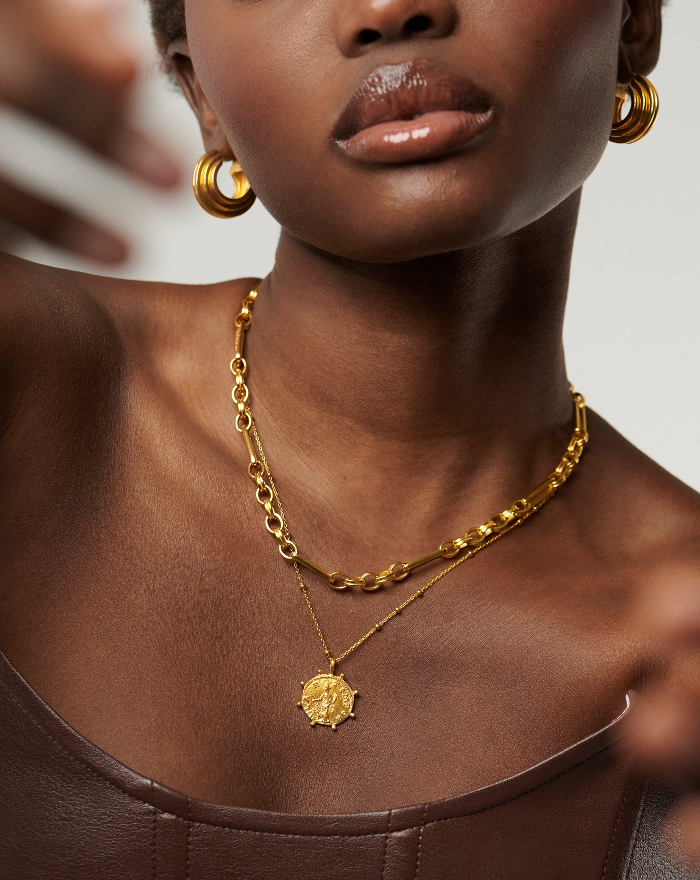 Lucy Williams Engravable Beaded Coin Necklace Necklaces Missoma 