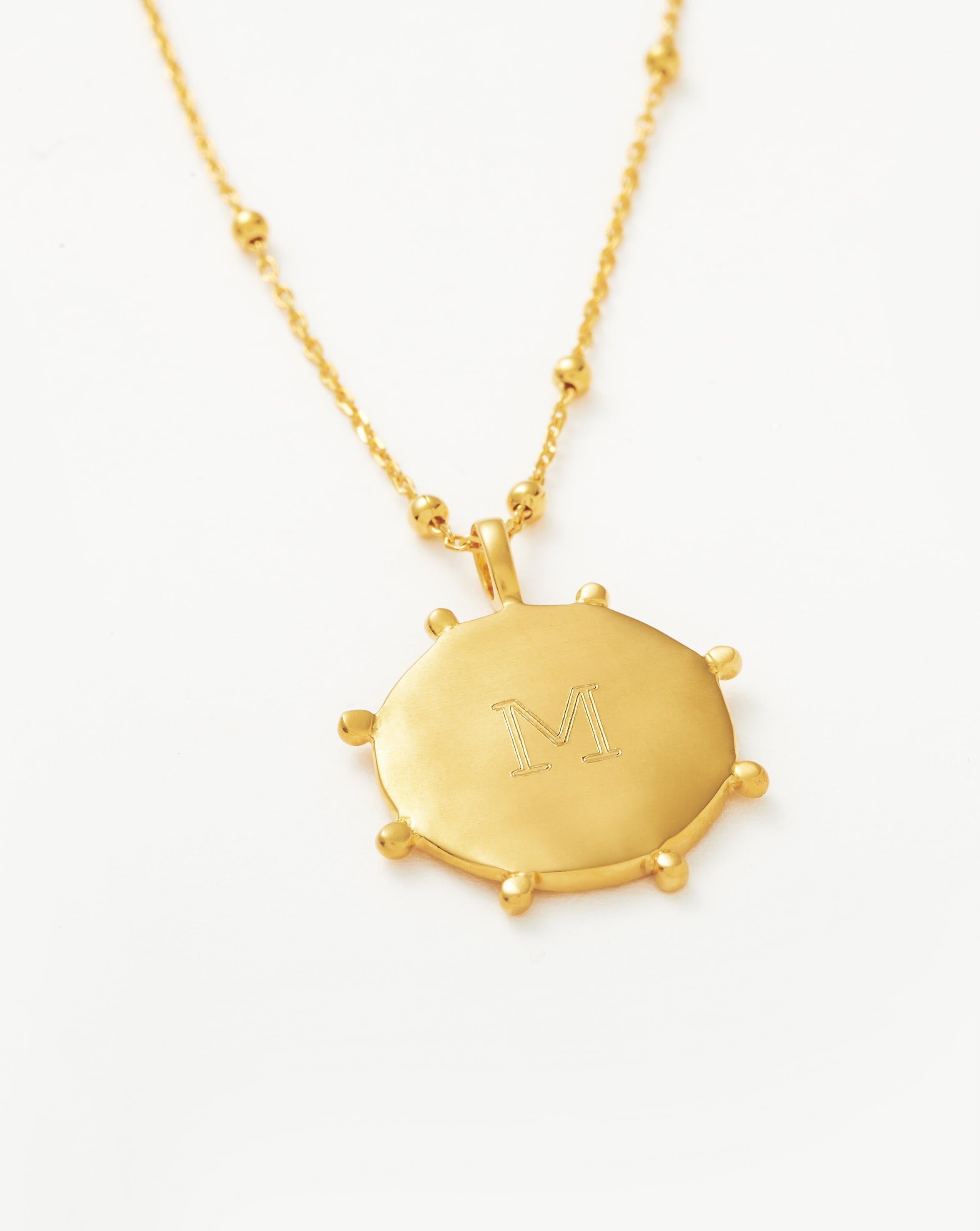 Lucy Williams Engravable Beaded Coin Necklace Necklaces Missoma 