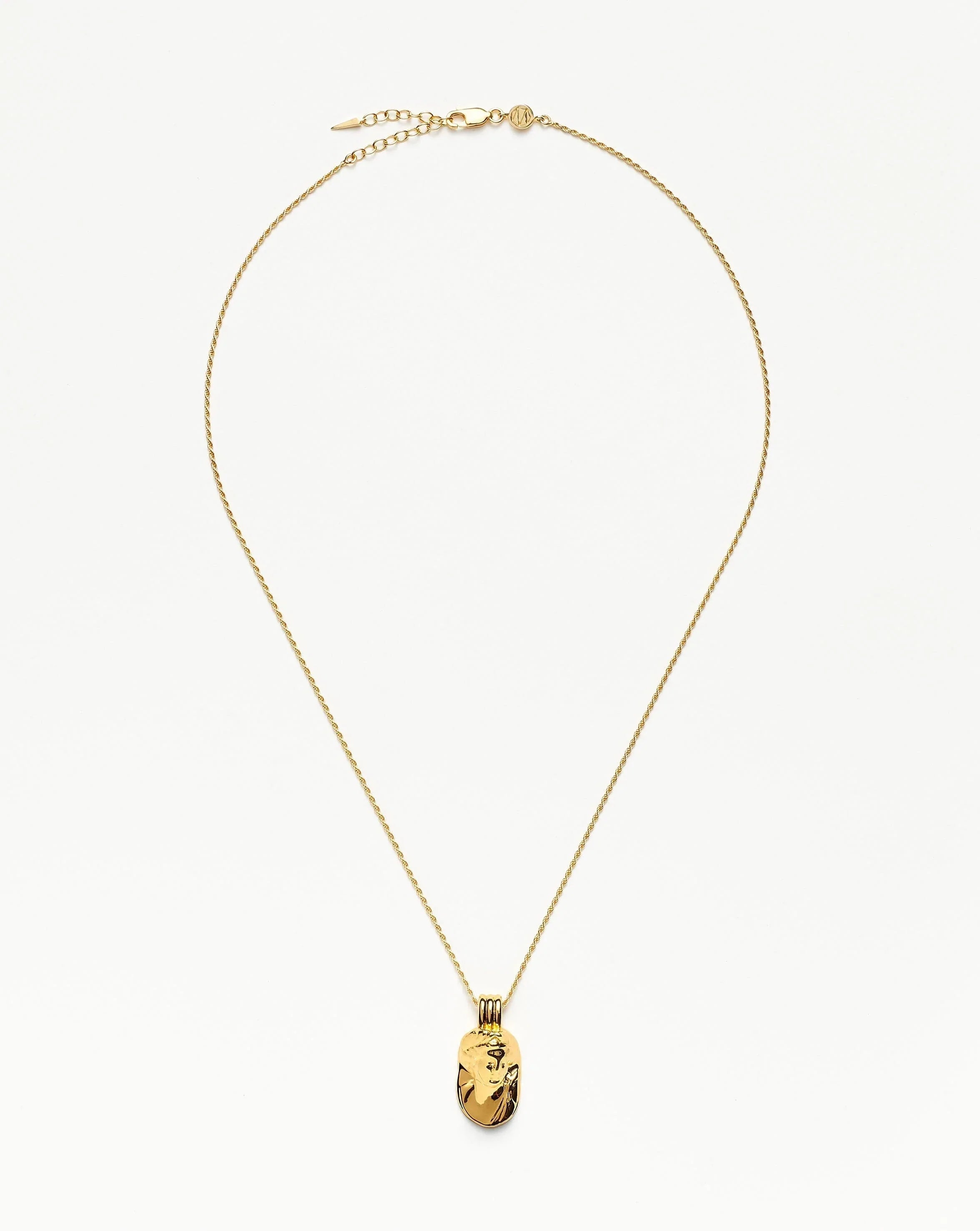 Lucy Williams Engravable Large Cameo Necklace | 18ct Gold Plated