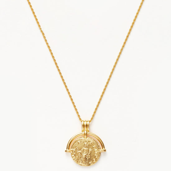 Lucy Williams Engravable Roman Arc Coin Necklace | 18ct Gold Plated Necklaces Missoma 