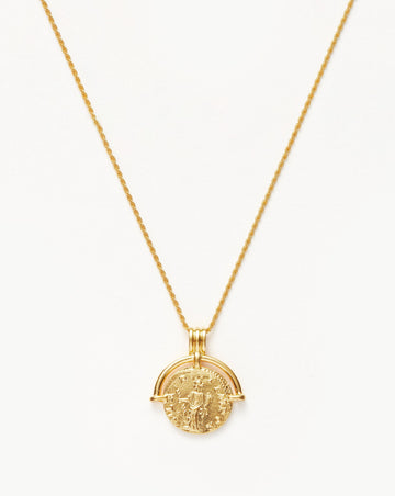 Lucy Williams Engravable Roman Arc Coin Necklace | 18ct Gold Plated Necklaces Missoma 