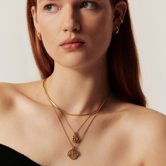 Lucy Williams Engravable Roman Coin Locket Necklace | 18ct Gold Plated Vermeil Necklaces Missoma 