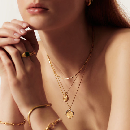 Lucy Williams Engravable Roman Coin Locket Necklace | 18ct Gold Plated Vermeil Necklaces Missoma 