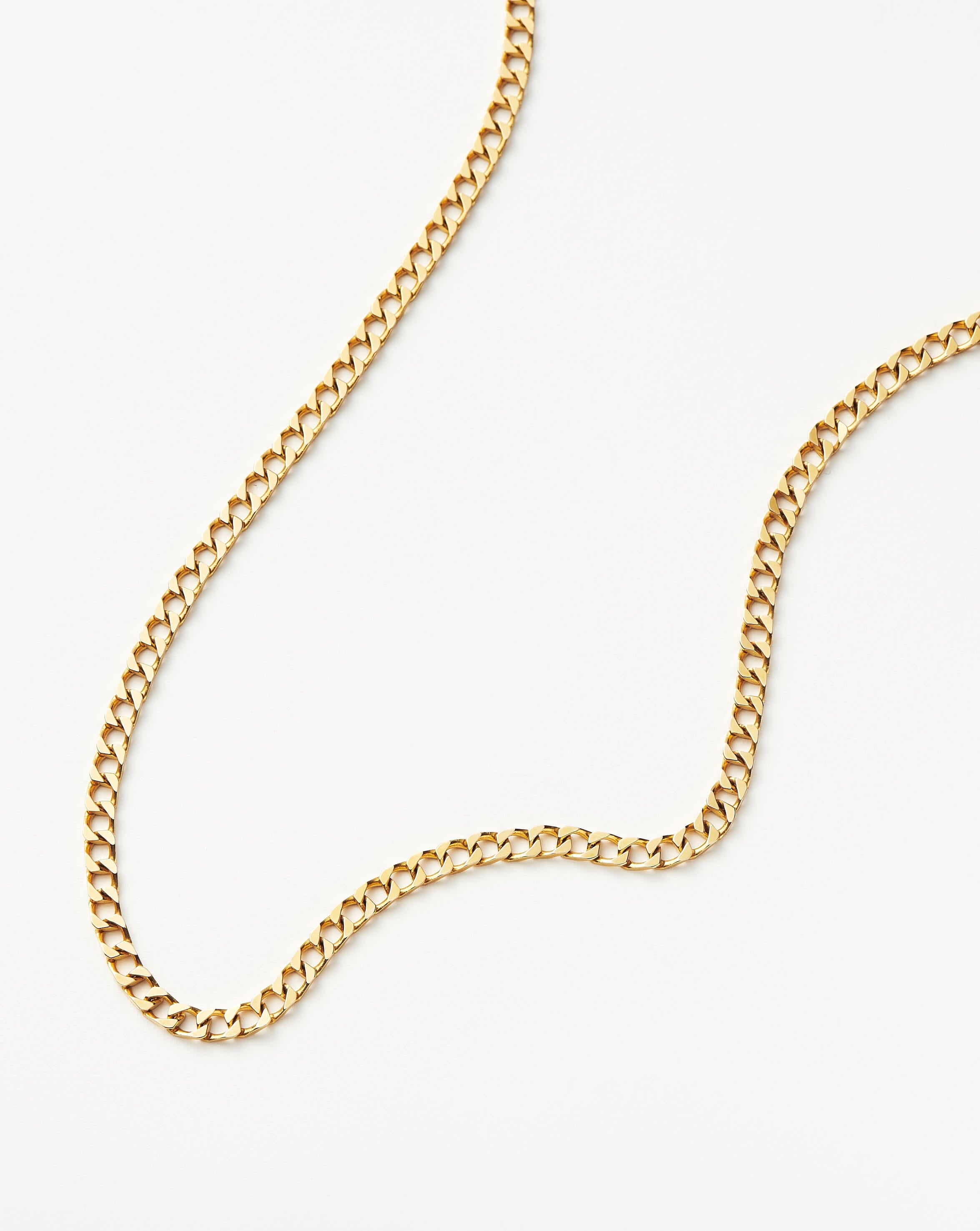 Missoma Lucy Williams Flat Curb Chain Necklace 18ct Gold Plated Vermeil