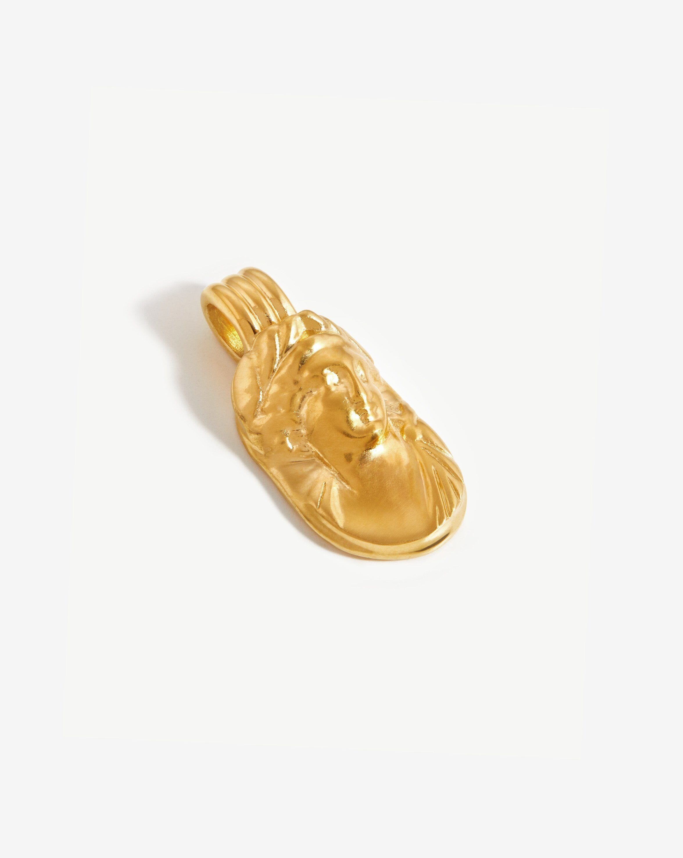 Lucy Williams Large Engravable Cameo Pendant | 18ct Gold Plated Charms & Pendants Missoma 