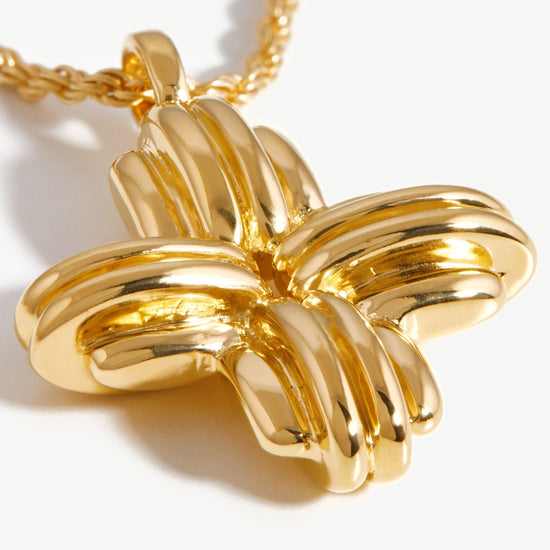 Lucy Williams Large Ridge Cross Necklace | 18ct Gold Plated Vermeil Necklaces Missoma 