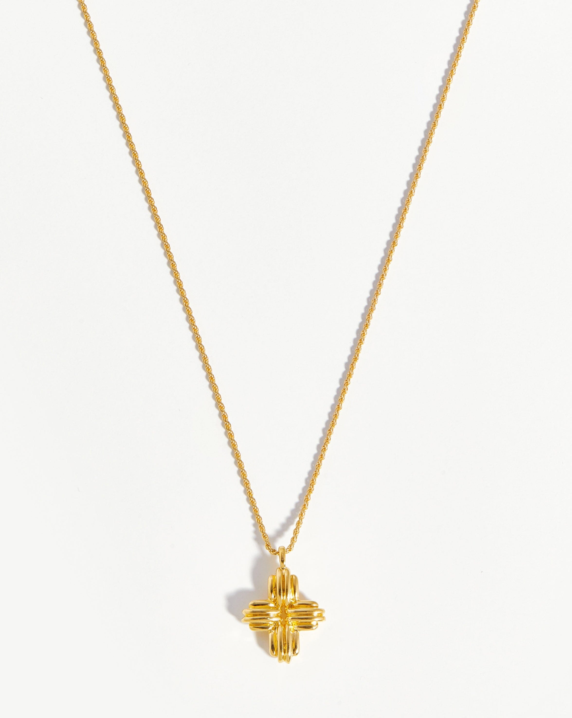 Lucy Williams Large Ridge Cross Necklace | 18ct Gold Plated Vermeil Necklaces Missoma 18ct Gold Plated Vermeil 