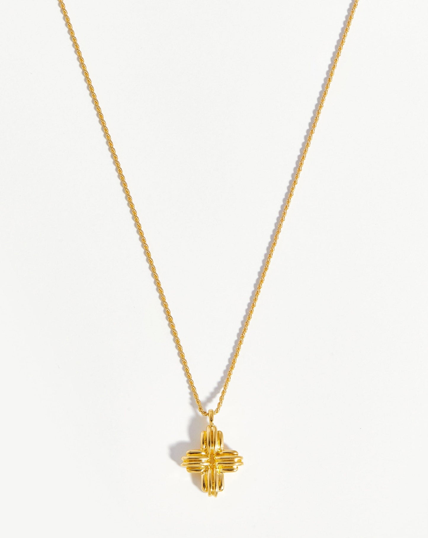 Lucy Williams Large Ridge Cross Necklace | 18ct Gold Plated Vermeil Necklaces Missoma 18ct Gold Plated Vermeil 
