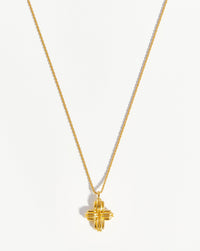 Lucy Williams Large Ridge Cross Necklace | 18ct Gold Plated Vermeil Necklaces Missoma 18ct Gold Plated Vermeil 