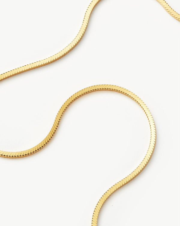 Lucy williams gold square snake chain necklace Clearance