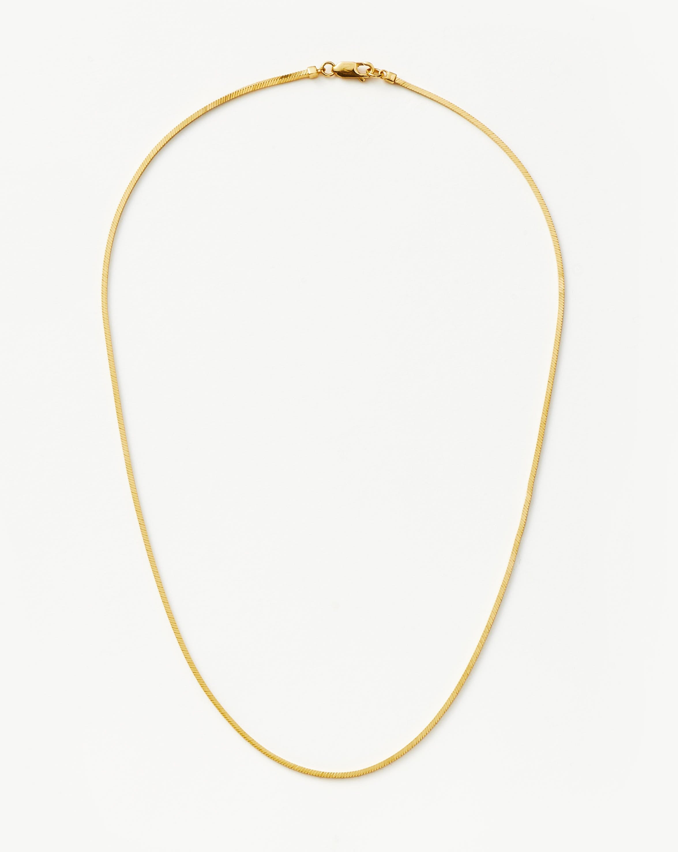 Lucy Williams Medium Square Snake Chain Necklace | 18ct Gold Vermeil ...