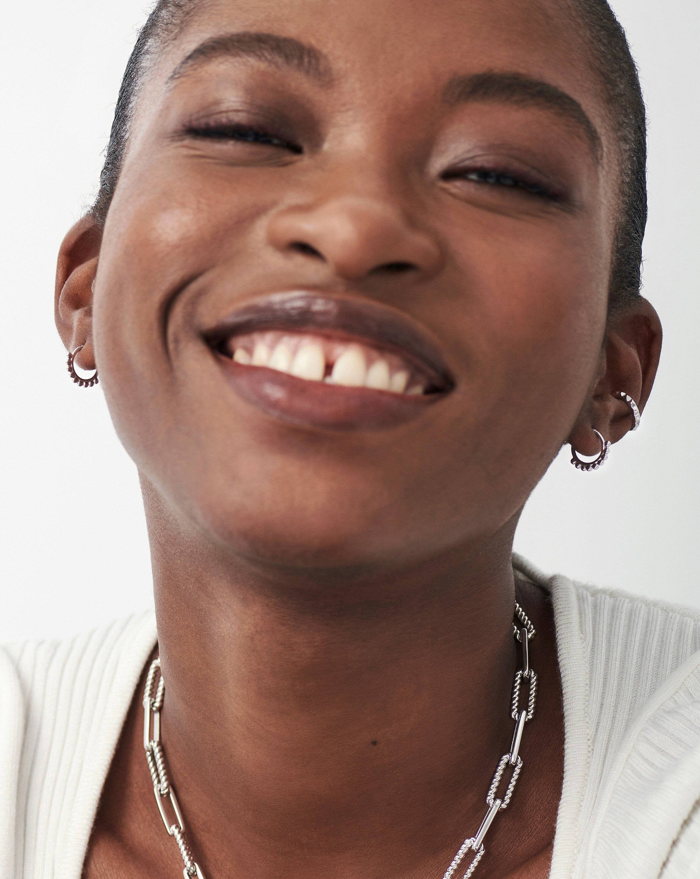 Lucy Williams Mini Beaded Hinged Hoop Earrings Earrings Missoma 