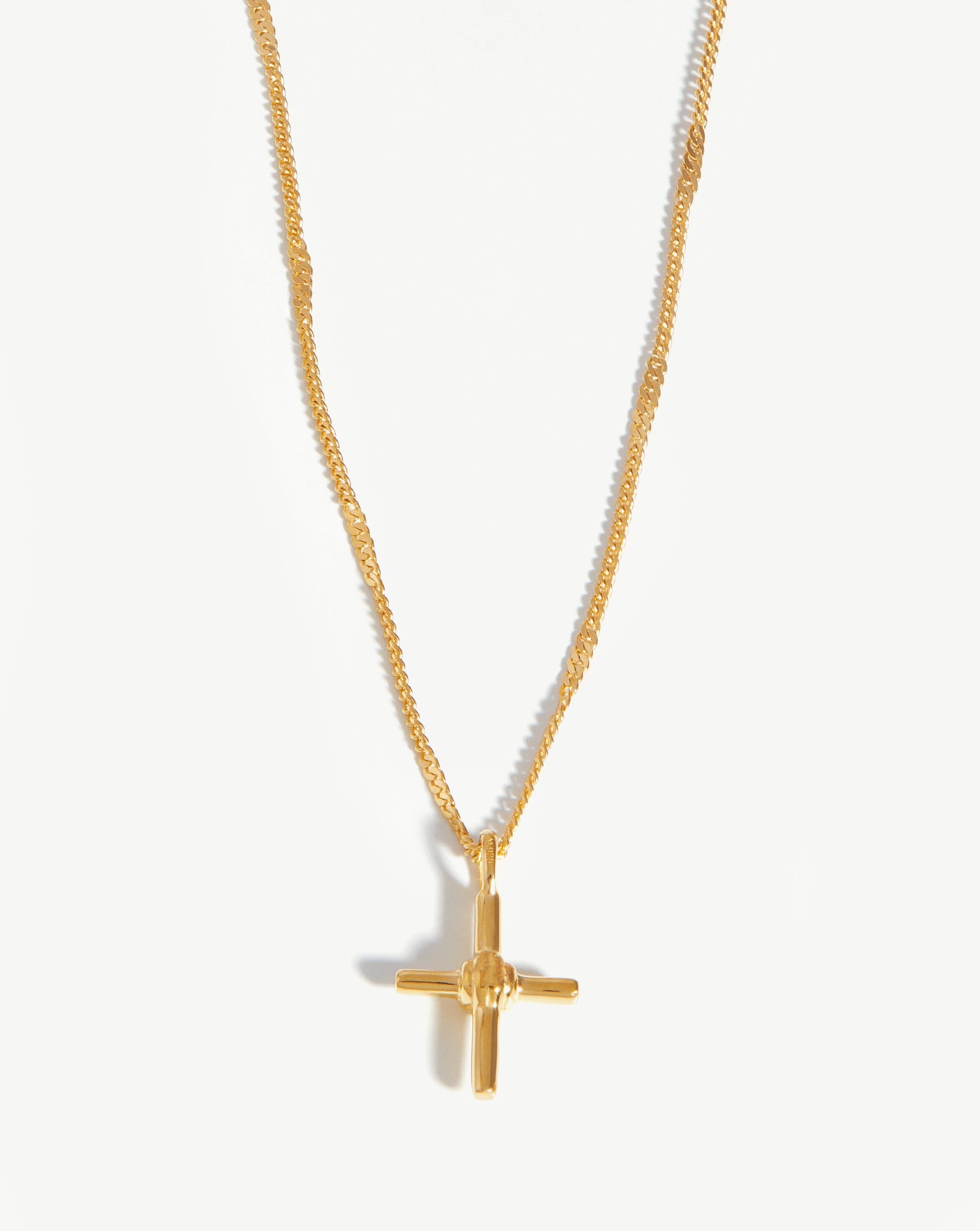 Lucy Williams Ridge Cross Necklace | 18ct Gold Plated Vermeil Necklaces Missoma 18ct Gold Plated Vermeil 