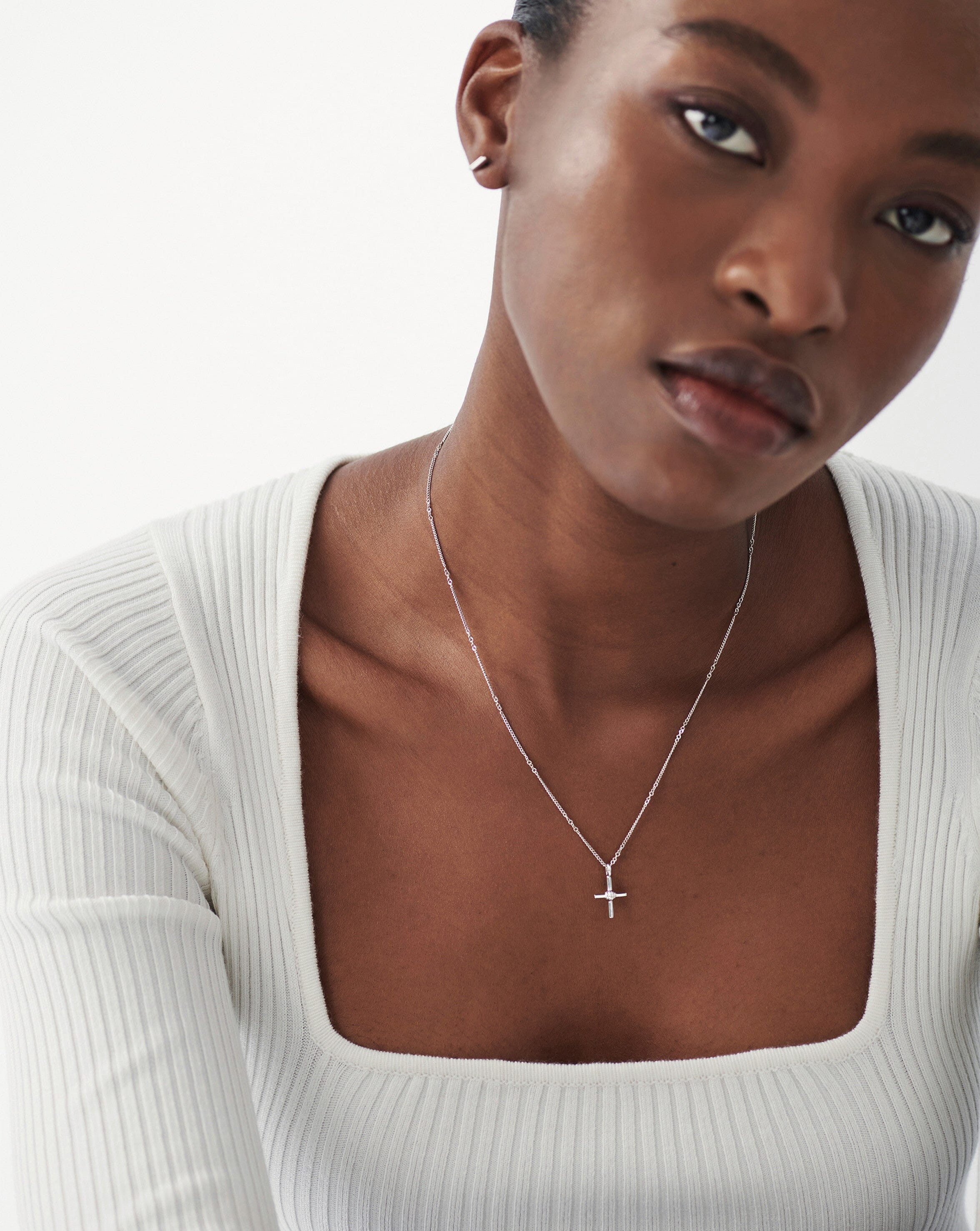 Lucy Williams Ridge Cross Necklace | Sterling Silver Necklaces Missoma 