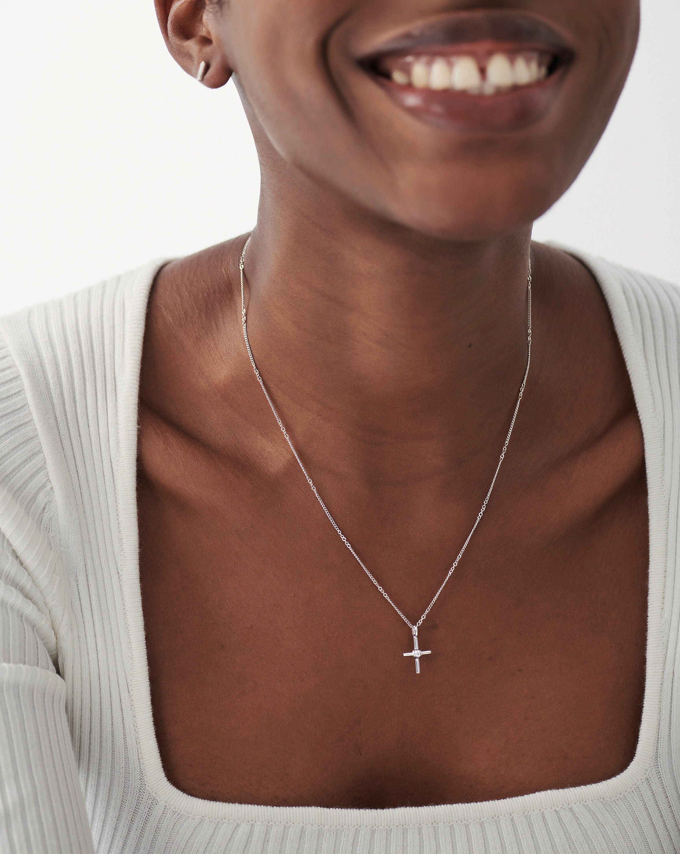 Lucy Williams Ridge Cross Necklace | Sterling Silver Necklaces Missoma 