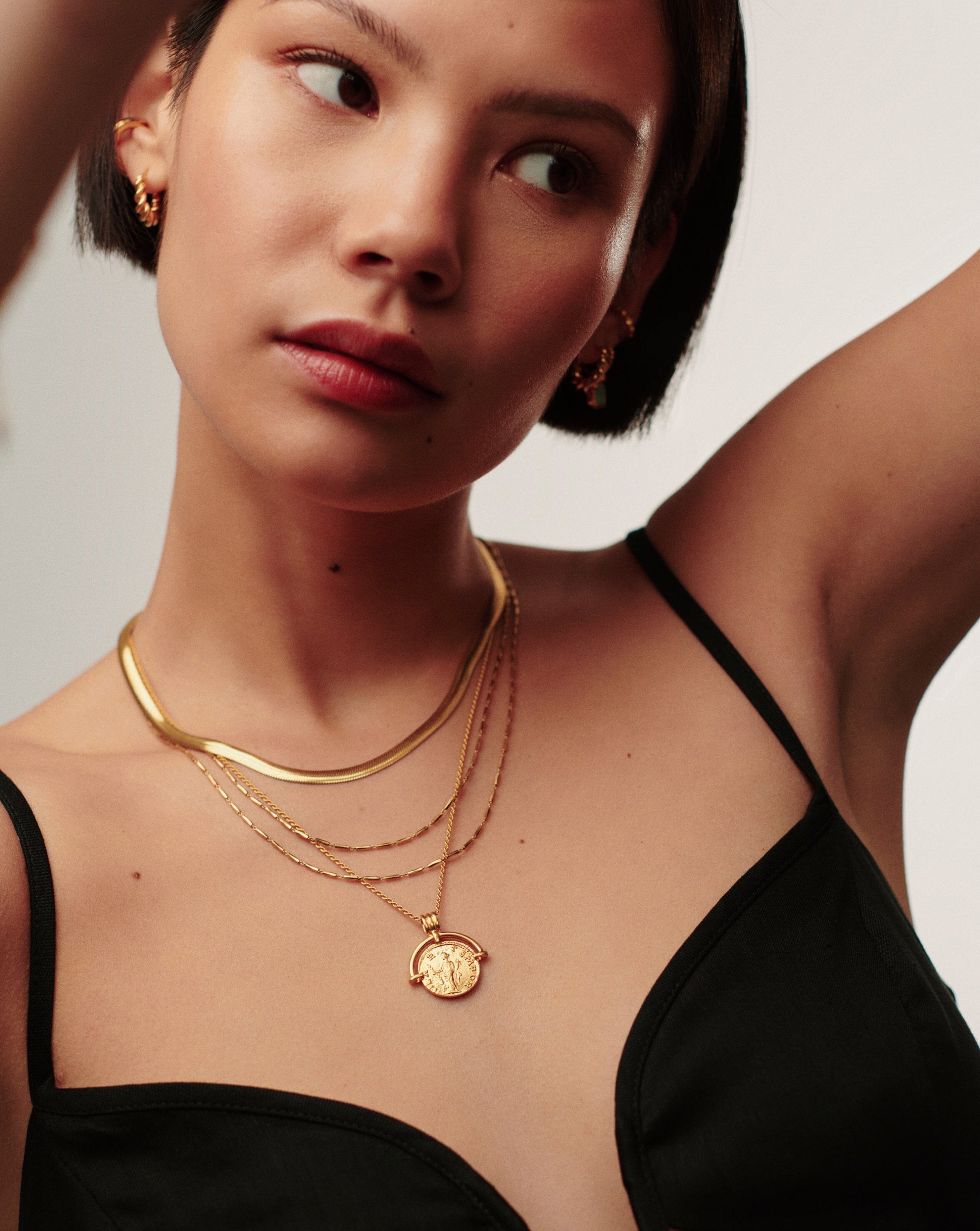 Lucy Williams Roman Arc Coin Necklace | 18ct Gold Plated Necklaces Missoma 