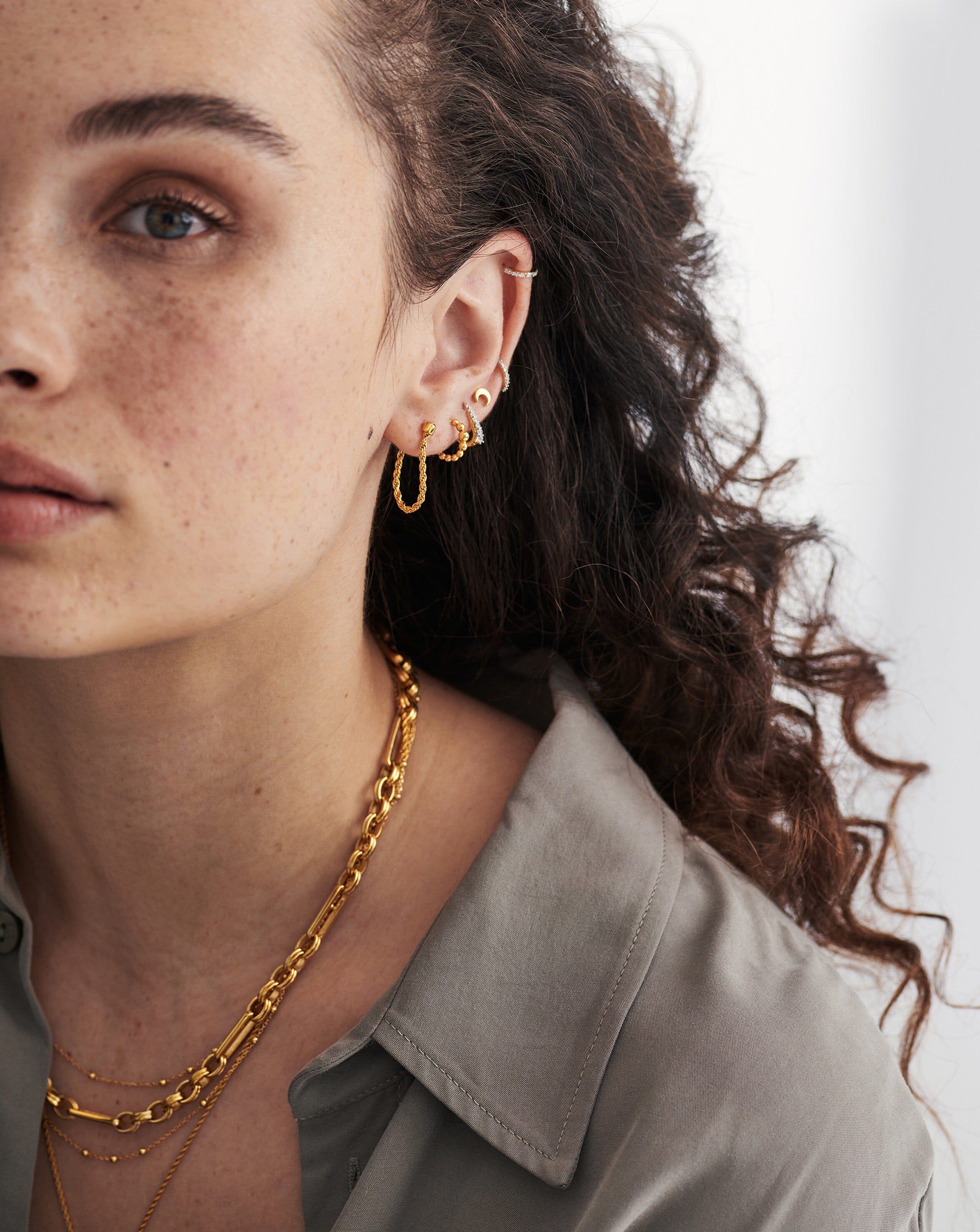 Lucy Williams Rope Chain Stud Earrings Earrings Missoma 
