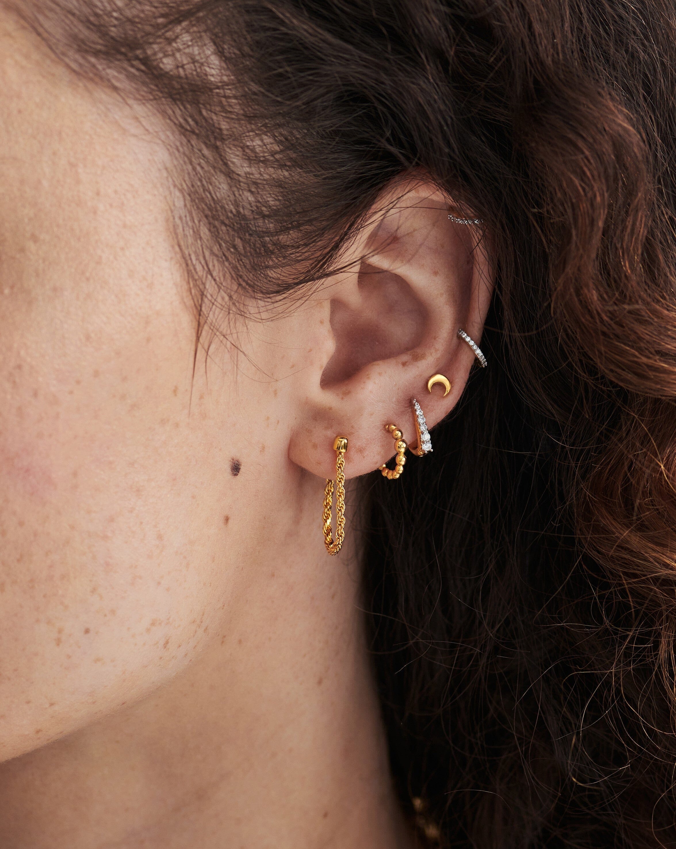 Lucy Williams Rope Chain Stud Earrings Earrings Missoma 