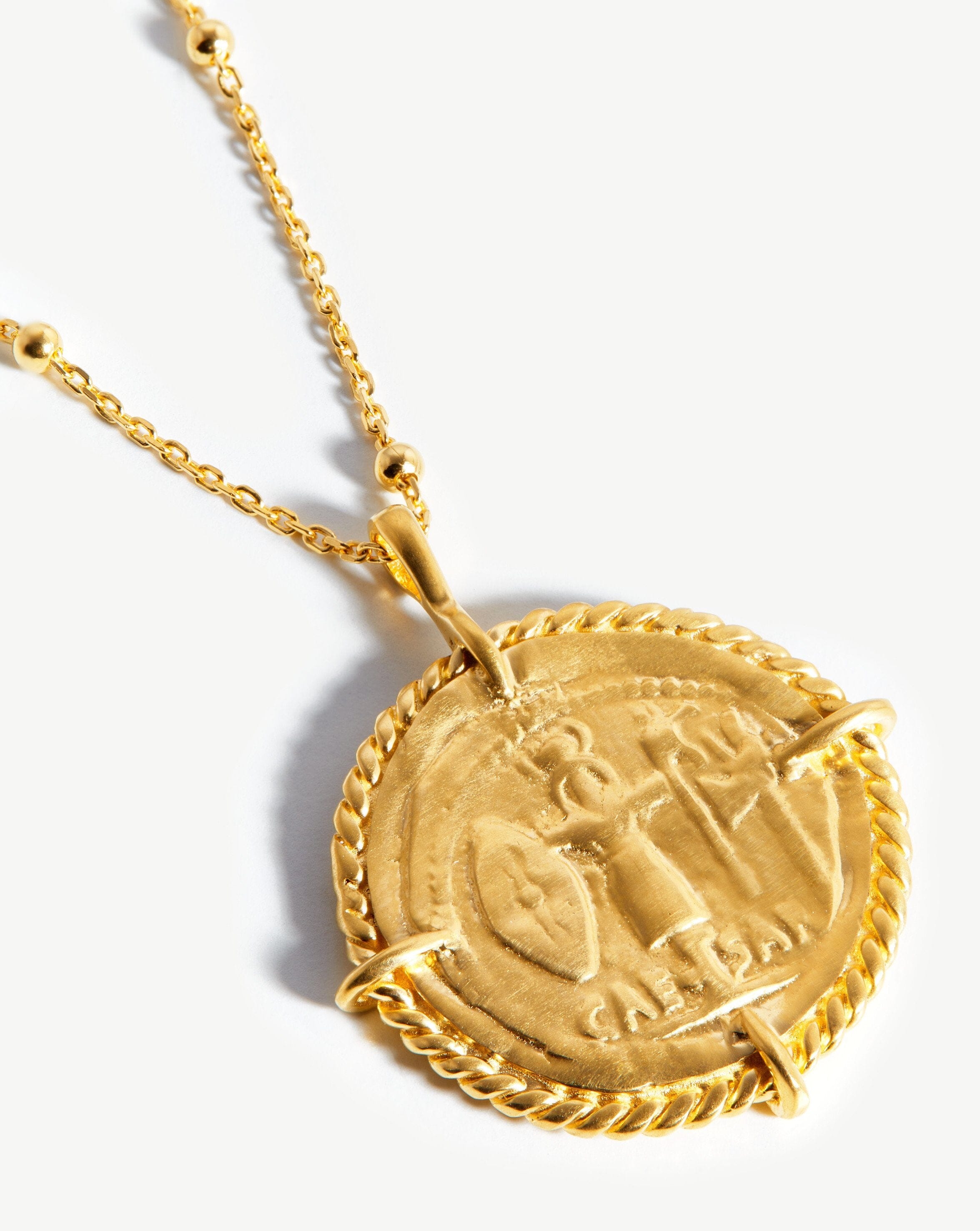 Lucy Williams Rope Medallion Coin Necklace | 18ct Gold Plated Necklaces Missoma 