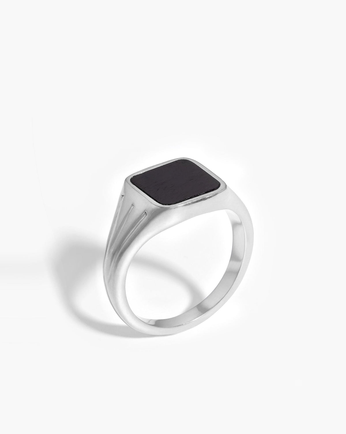 Lucy Williams Square Signet Ring Sterling Silver Black Onyx