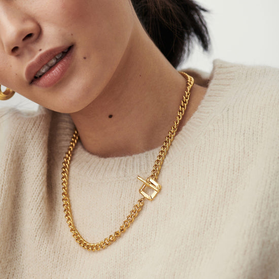 Lucy Williams T-Bar Chain Necklace | 18ct Gold Plated Necklaces Missoma 
