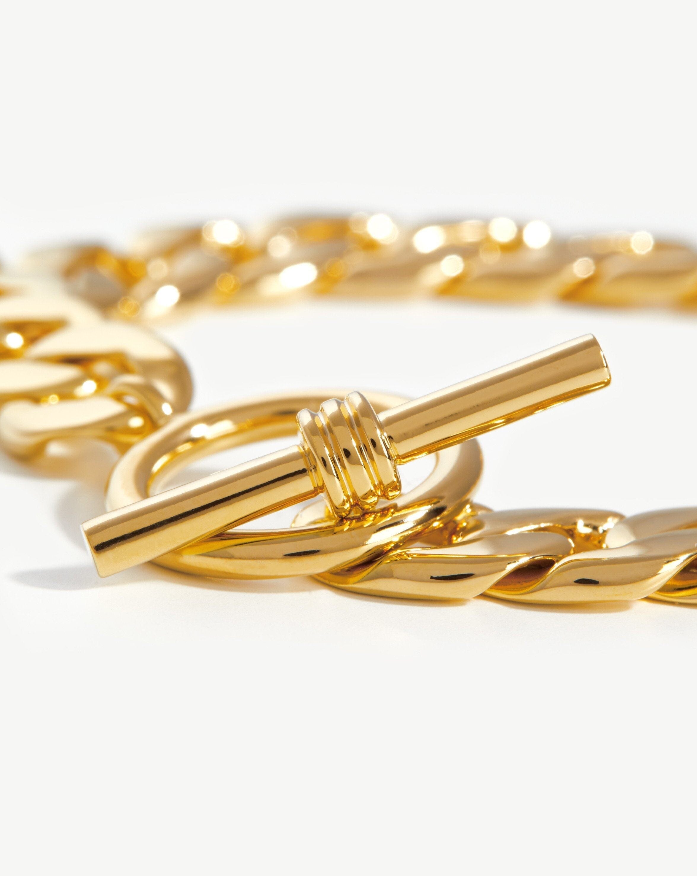 Lucy Williams T-Bar Chunky Chain Bracelet | 18ct Gold Plated Bracelets Missoma 