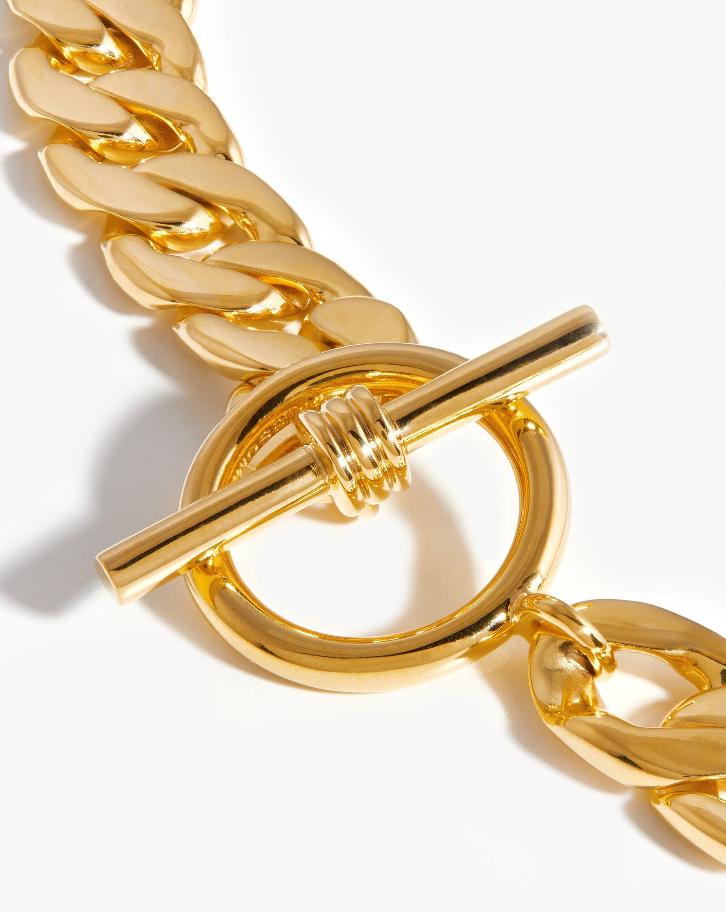 Estella Bartlett | Gold Plated Chunky Chain T-Bar Necklace